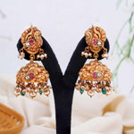 Deep Nagas Annapakshi Jhumkas - Ivanah Silver