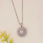 pink stone neckChain - Ivanah Silver