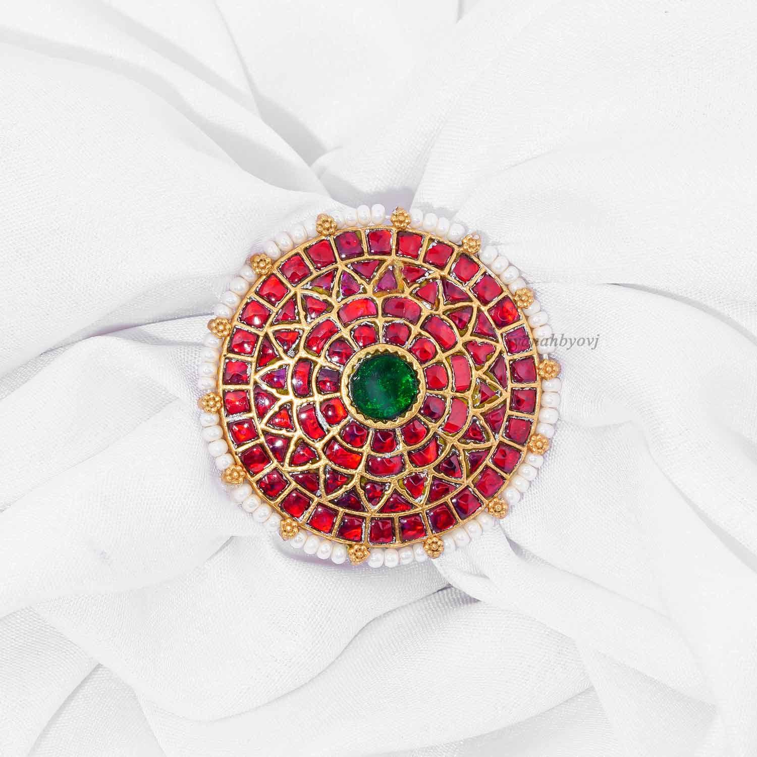 Bridal kundan ring - Ivanah Silver