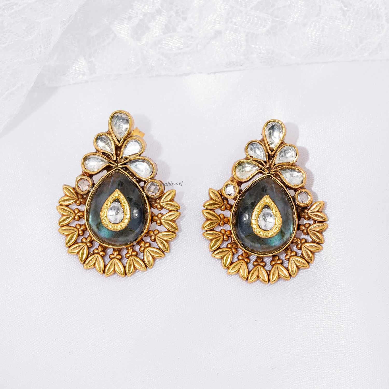 Designer Stone Stud - Ivanah Silver