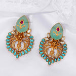Designer Stone Earring - Ivanah Silver