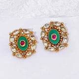 Designer Stone Earring - Ivanah Silver