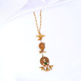 Golden Peacock Long Necklace - Ivanah Silver