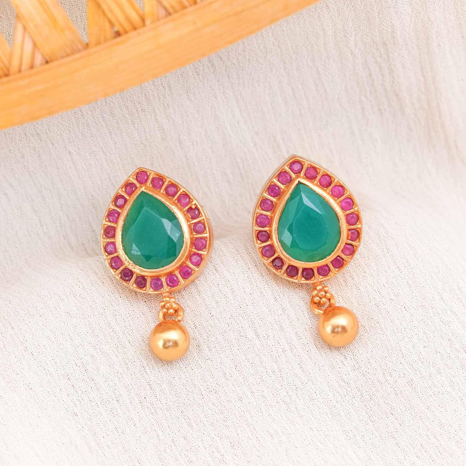 Pear Drop Studs - Ivanah Silver