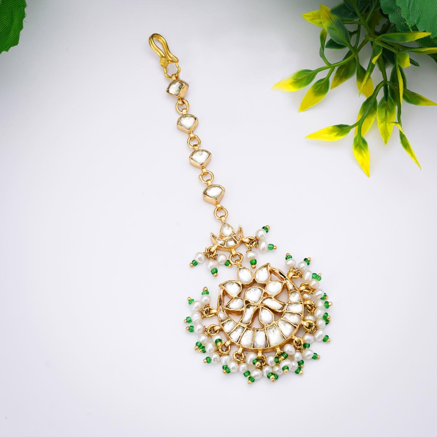 Luxury Kundan Maangtikka - Ivanah Silver