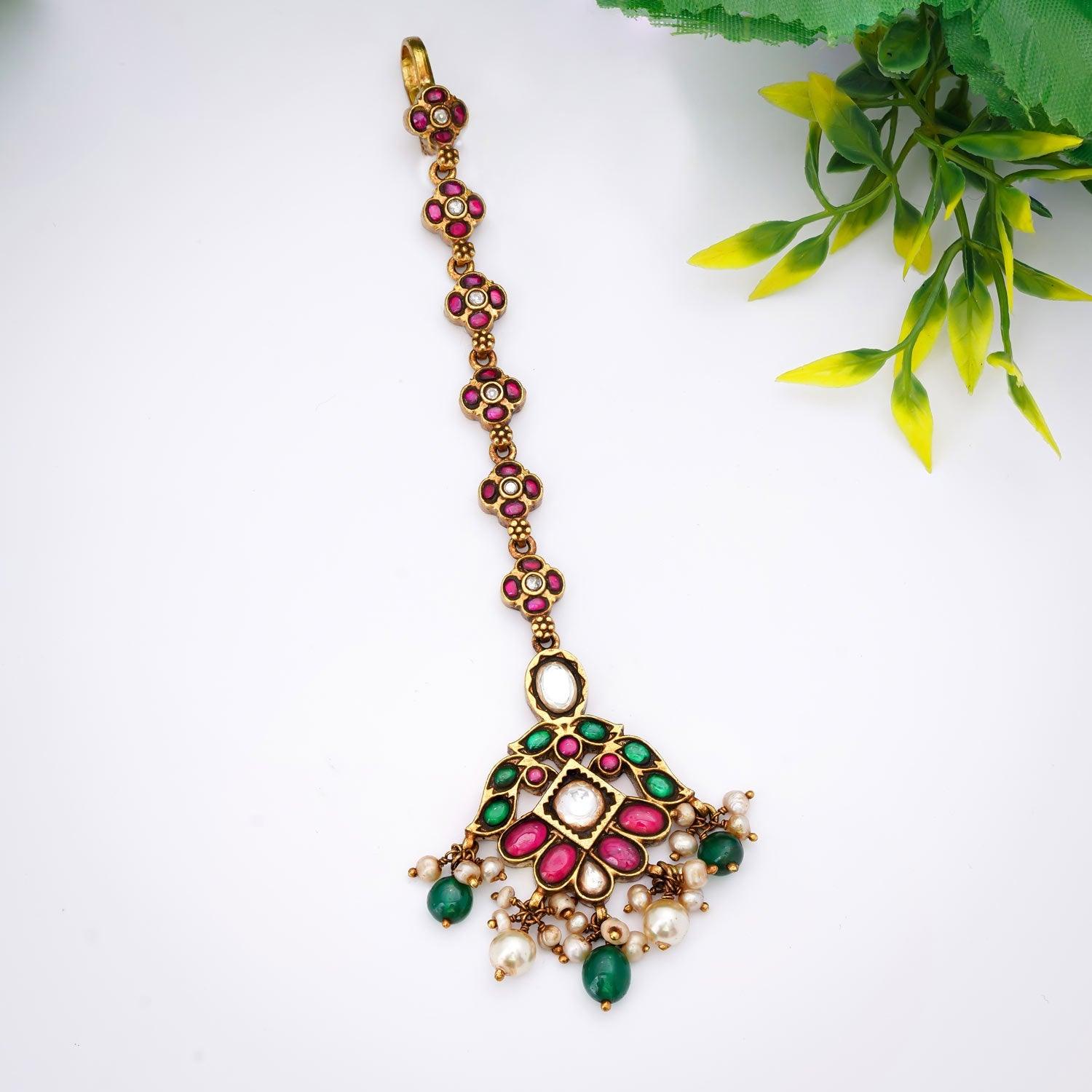 Gorgeous Kundan Maangtikka - Ivanah Silver