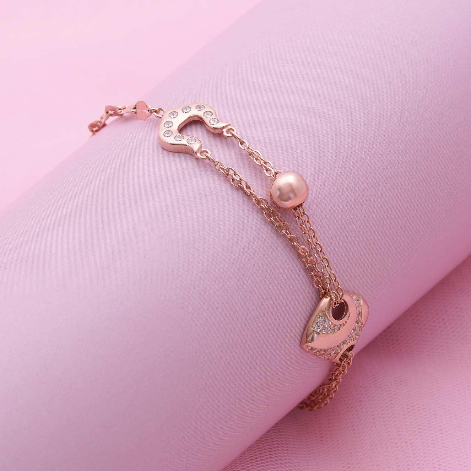 Dazzling Rose Gold Polish Bracelet - Ivanah Silver