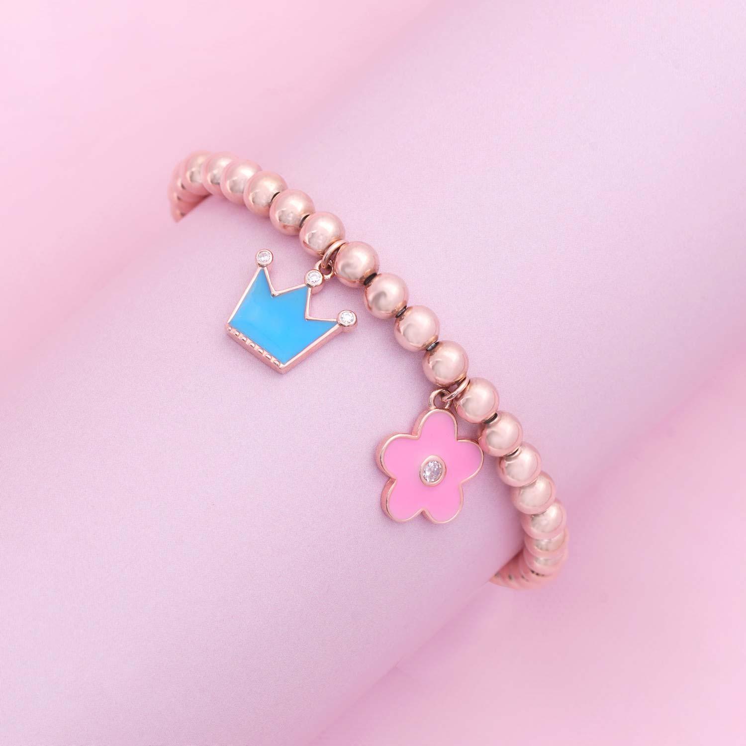 Lovely Rose Gold Polish Bracelet - Ivanah Silver