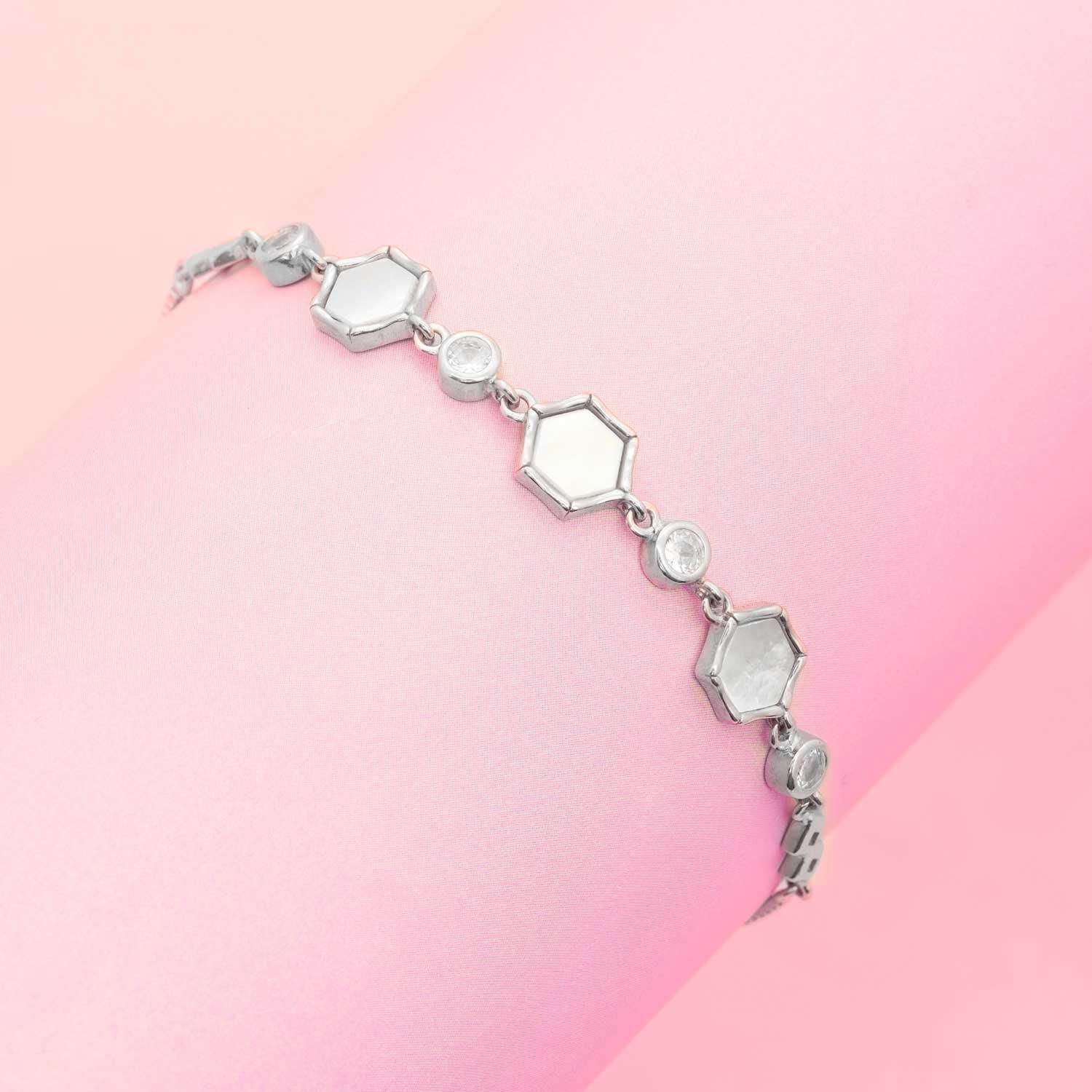 MOP Sleek Bracelet - Ivanah Silver