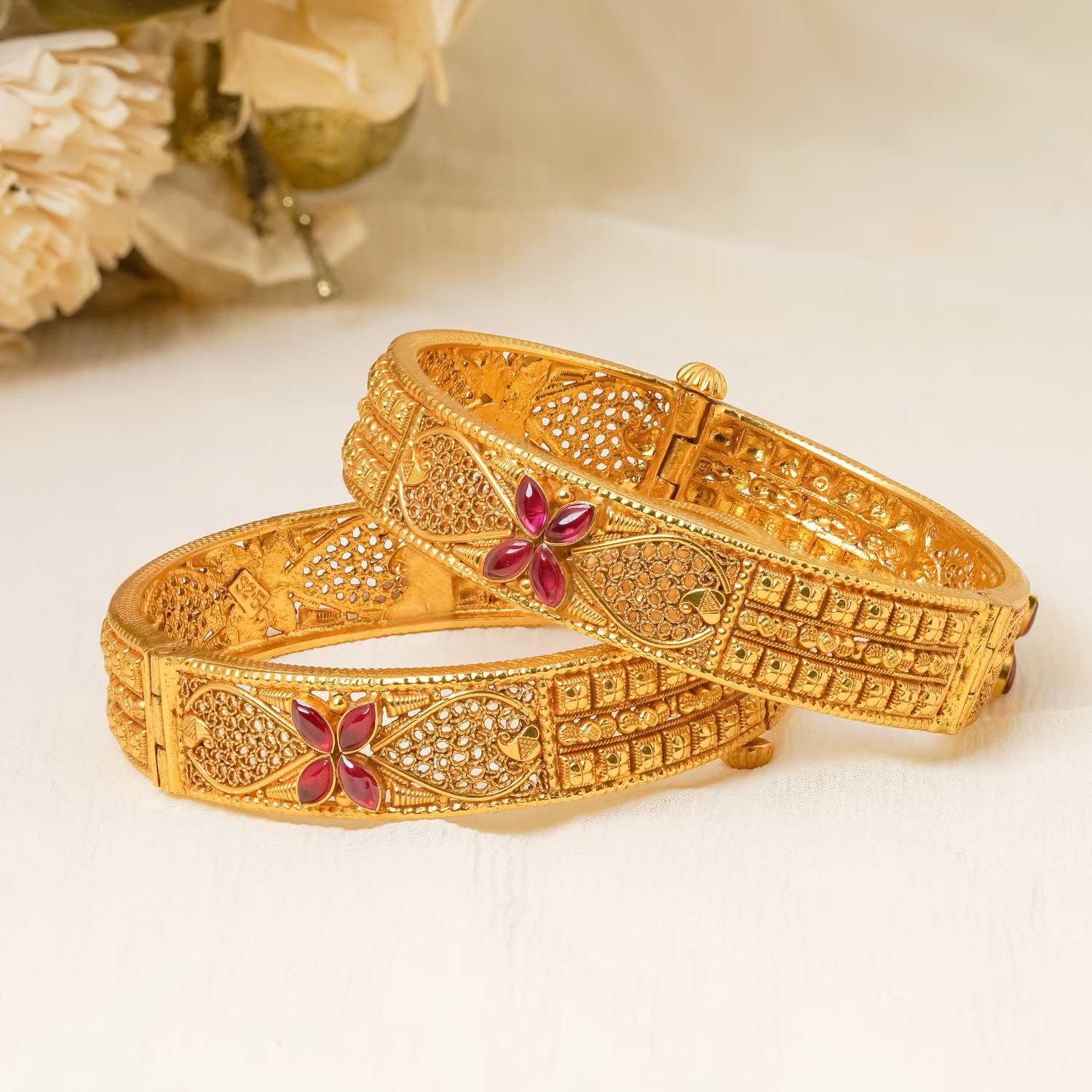 Fancy Antique Bangles - Ivanah Silver