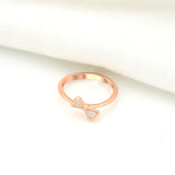 925 Rosegold Ribbon Gift Ring - Ivanah Silver