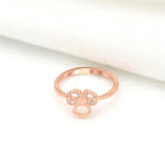 925 Rosegold Trio Hearts Sterling Ring - Ivanah Silver
