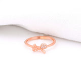 925 Rosegold Classic Bow Ring - Ivanah Silver