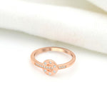 925 Rosegold Morgan Circular Ring - Ivanah Silver