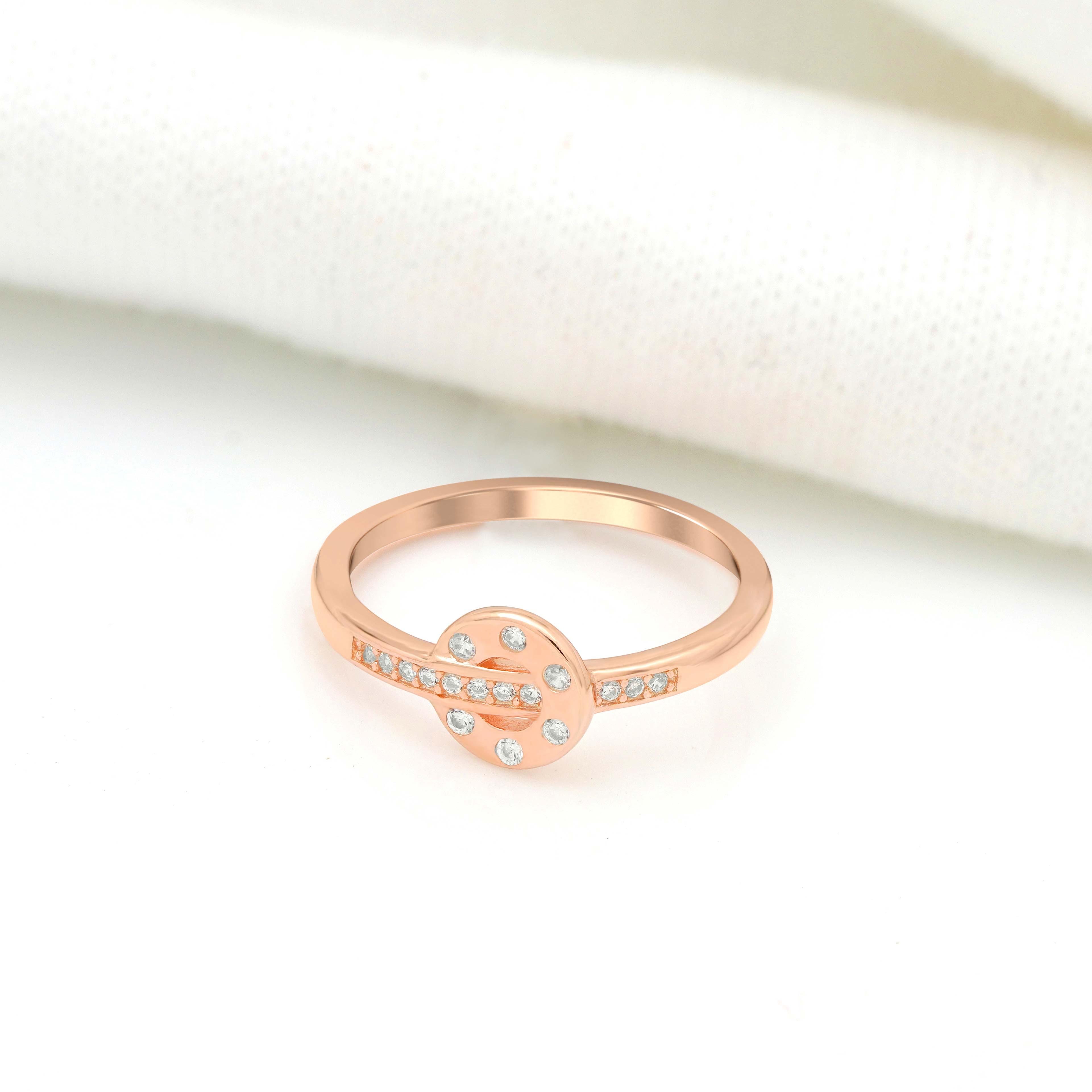 925 Rosegold Morgan Circular Ring - Ivanah Silver