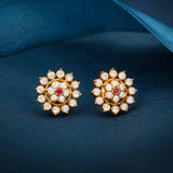 Amazing Look 925 Silver Gold Plated Stud - Ivanah Silver