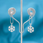 925 925 Silver Radiant Snow Flake Danglers - Ivanah Silver